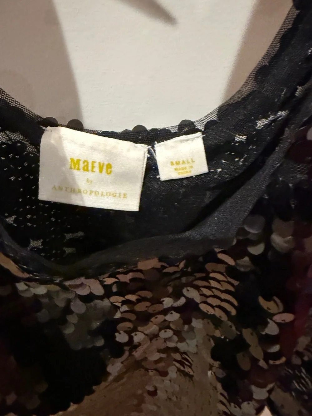 Maeve Black Shimmer Bow-Strap Tank - Picture 3 of 3